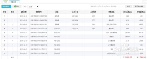 小東家連鎖收銀軟體網頁端之銷售歷史操作