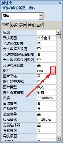 access怎樣插入和設定窗體背景圖片