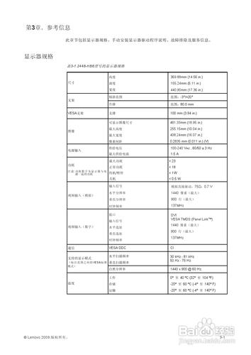 【說明書】聯想L1951P平板寬屏顯示器（二）