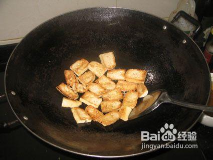 布包豆腐炒肉片