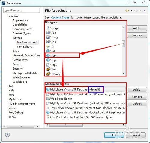 MyEclipse基本設定：[2]設定JSP預設編輯器