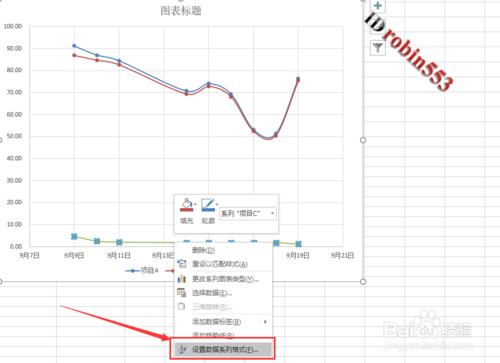 Exce2016散點圖怎麼新增雙縱座標 次要座標軸