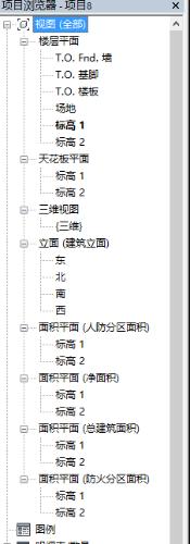REVIT中專案瀏覽器的使用