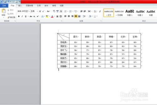 Word文件怎麼製作成績表表格？