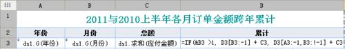 報表軟體下載FineReport動態格間運算：跨層累積