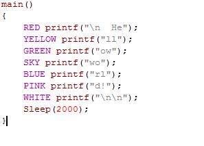 【C語言-22】讓控制檯輸出不同顏色的字元