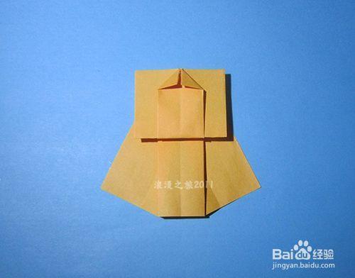 兒童趣味手工摺紙----韓版迷你裙子的摺疊方法