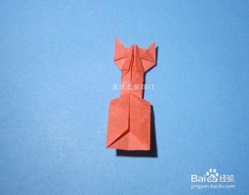 兒童趣味手工摺紙----可愛小貓的摺疊方法
