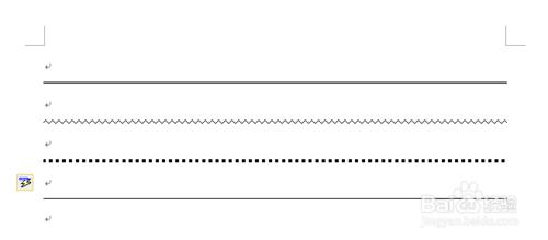 word怎麼畫雙直線，波浪線，虛線，細直線隔行線