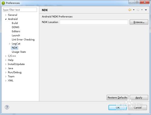 android adt自帶eclipse無法設定ndk路徑