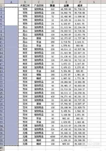 利用分類彙總對相同單元格合併的方法