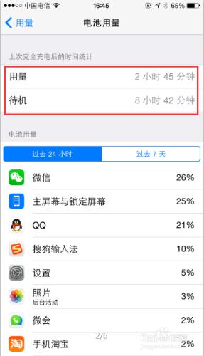 如何檢視iPhone6電量是被那些應用耗掉的