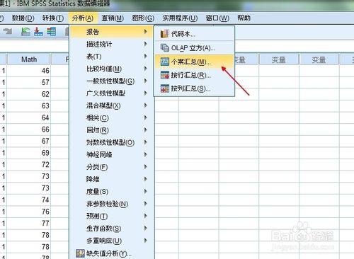 Spss軟體使用教程：[12]個案摘要報告