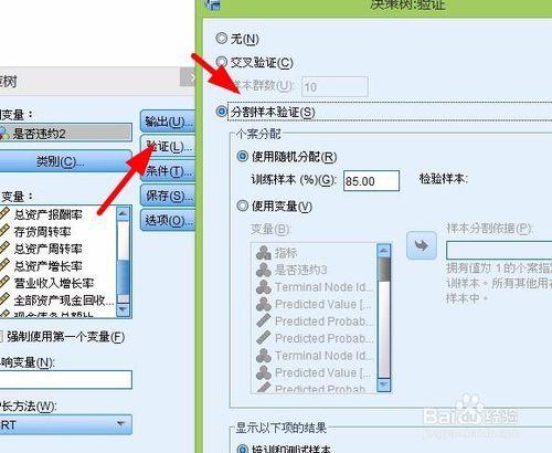 如何對SPSS中的決策樹模型進行驗證？