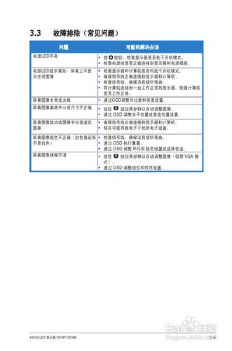 【說明書】華碩VS198D-C液晶顯示器