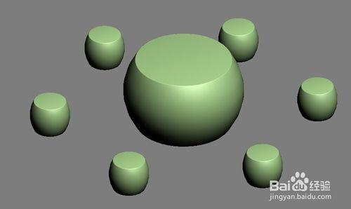 3d Max石桌石凳制模型的製作