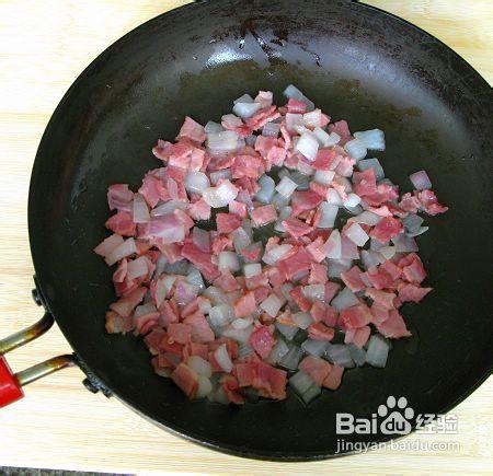 大雨天的無菜之炊--土豆培根炒飯