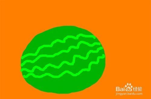 教孩子用美圖秀秀學畫畫系列教程：[3]西瓜