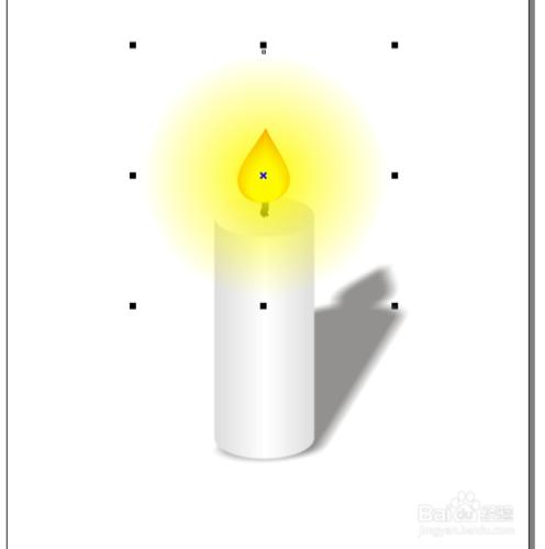 蠟燭二：用CorelDRAW給蠟燭新增倒影和光感