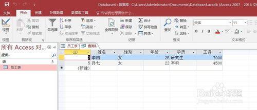 Access匯入Excel資料和簡單查詢