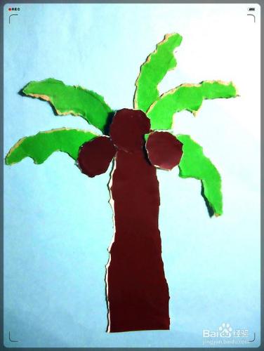 簡單撕紙——椰子樹