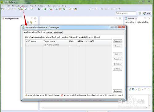 ADT下Eclipse建立AVD詳解及錯誤處理