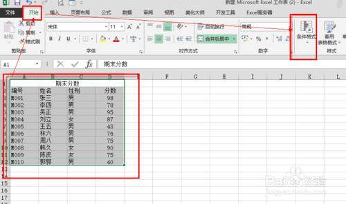 Excel如何快速的排名，並且突出顯示出來