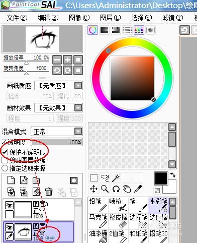 如何用SAI畫動漫眼睛