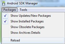 Android SDK Manager代理設定