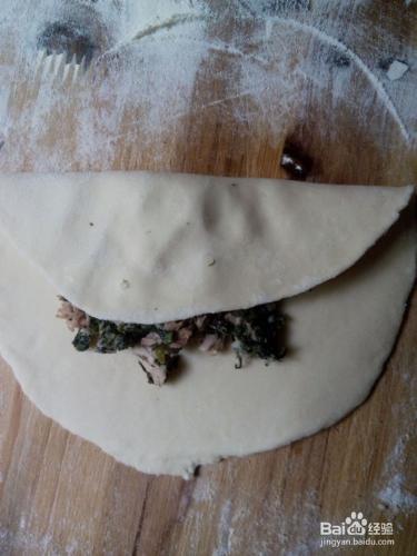 雪菜薄餅製作
