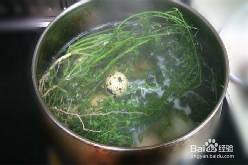 怎樣做地菜花煮雞蛋