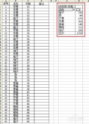 excel如何使用資料透視表彙總