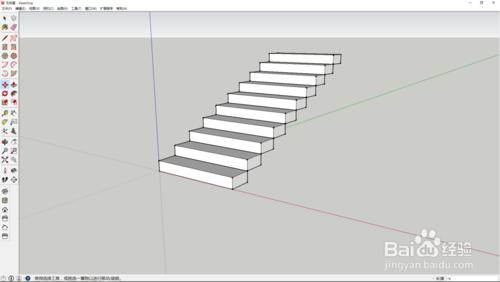 sketchup快速繪製樓梯