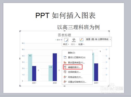 PPT幻燈片如何插入圖表【以柱形圖為例】