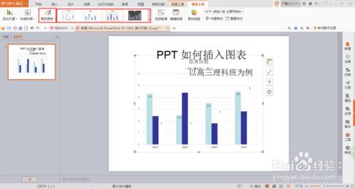 PPT幻燈片如何插入圖表【以柱形圖為例】