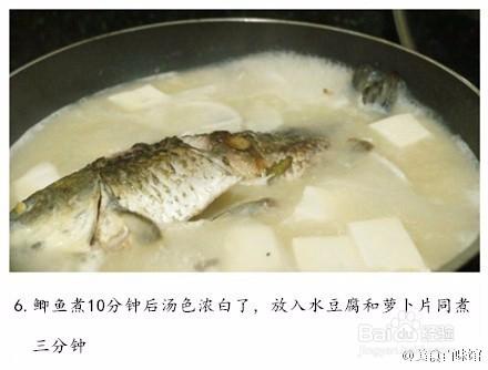 美味的番茄豆腐鯽魚湯