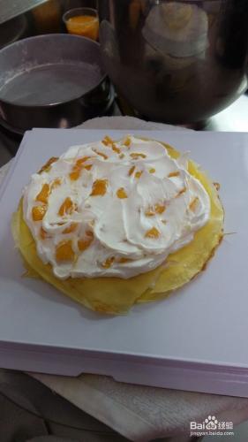 芒果千層蛋糕做法