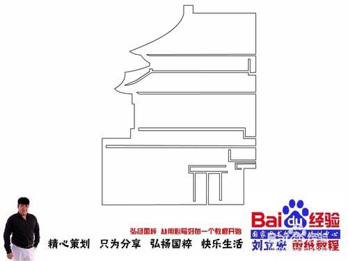 北京古蹟 對摺法剪紙故宮1 劉立巨集剪紙教程