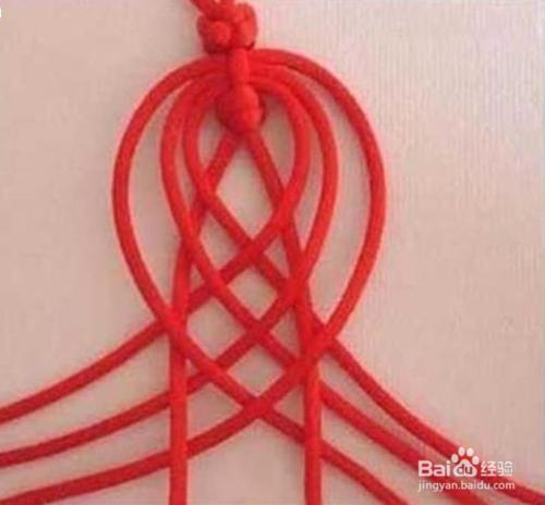 中國結紅繩手鍊編法