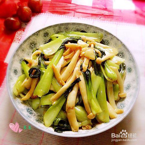 家常菜----海鮮菇炒油菜怎麼做