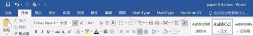 word功能區出現2個mathtype