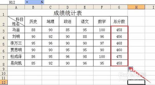 excel自動求和的應用