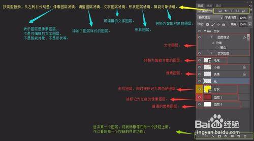 如何利用圖層面板中的搜尋按鈕快速找到所需圖層 聽語音