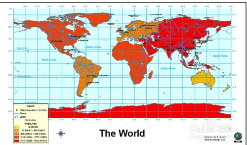 ArcGIS9.3用不同顏色對不同面積大小進行顯示