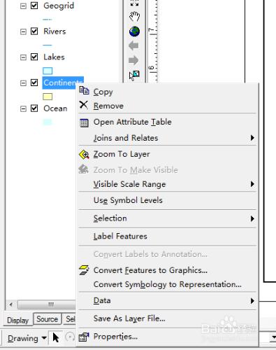 ArcGIS9.3用不同顏色對不同面積大小進行顯示