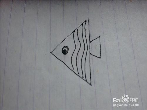 兒童簡筆畫神仙魚的畫法