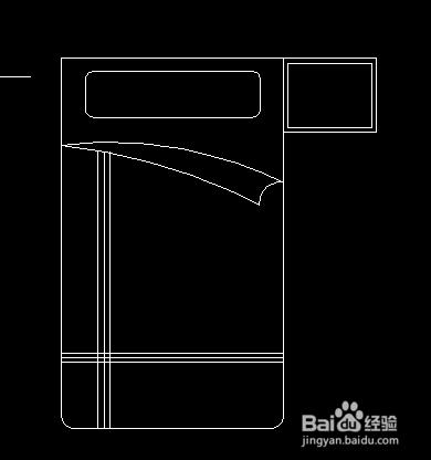 cad怎樣繪製床及床頭櫃