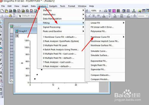 如何用origin非線性擬合曲線？