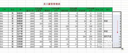 如何製作多行表頭工資條