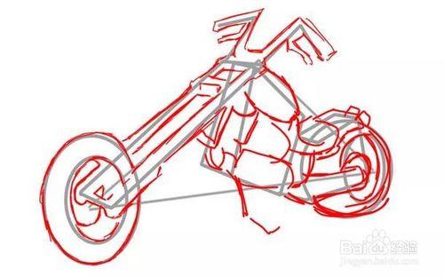 如何畫摩托車